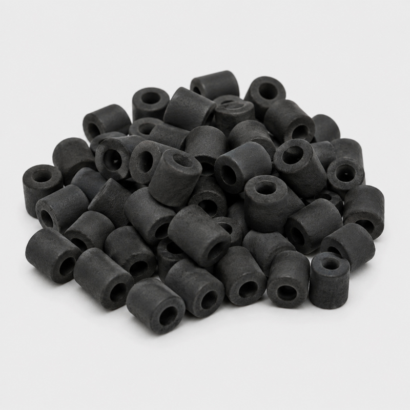 Hollow Cylindrical Carbon Catalyst Support